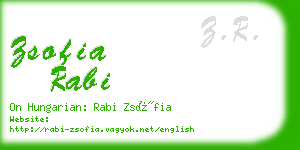 zsofia rabi business card